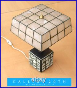 Super Rare! MCM Abstract Squares Cube Lamp! Raymor 50's 60's Vtg B&w MID Century