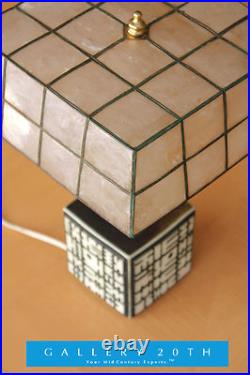 Super Rare! MCM Abstract Squares Cube Lamp! Raymor 50's 60's Vtg B&w MID Century