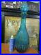 Super_Rare_Retro_Vintage_Turquoise_Blue_Glass_Genie_Bottle_Decanter_01_hg