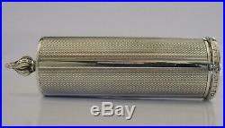 Superb Rare English Solid Sterling Silver Candle Stick Box 1961