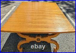 Tomlinson Mid Century Modern RARE FACE VENEERS Expanding Dining Table 1ofaKind