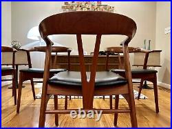 Torbjorn Afdal Rare Set of 4 Teak Dining Chairs