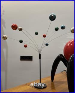 USSR Vintage Atomic Table Mobile Plastic Balls Metal Wires and Base Pop Art Rare