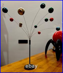 USSR Vintage Atomic Table Mobile Plastic Balls Metal Wires and Base Pop Art Rare
