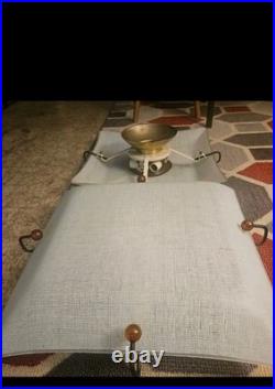 Ultra Rare Vintage 1959 XL Pair 19in mid century modern Moe lighting fixtures