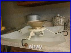 Ultra Rare Vintage 1959 XL Pair 19in mid century modern Moe lighting fixtures