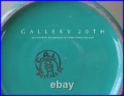 Ultra-rare! C. A. L. Italy Biomorphic Lamp! MID Century Modern Green Vtg Atomic