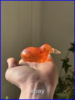 Unique and rare Kaj Franck Art glass Kiwi bird multicolored MCM art glass Notsjo