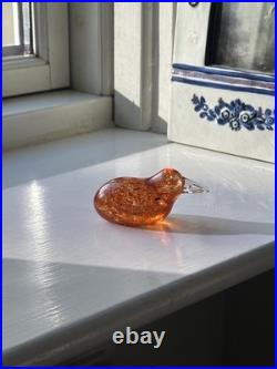 Unique and rare Kaj Franck Art glass Kiwi bird multicolored MCM art glass Notsjo
