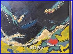 Unknown Unsigned Mystery MCM Mid Century Modern Abstract Impasto Rare Painting