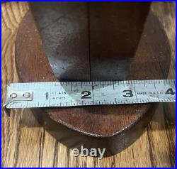 VERY RARE 1960's MCM Sculpted Teak Swan Table Lamp Clock 24 Tall