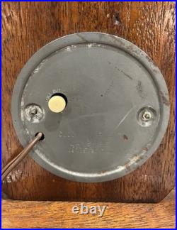 VERY RARE 1960's MCM Sculpted Teak Swan'Table Lamp Clock 24 Tall