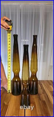 VERY RARE Set of 3 Greenwich Flint Craft MidCentury Large Vases By Tom Connally