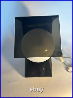 VERY RARE Underwriter's Labratories Vintage Smoked Lucite Globe Lamp Numbered
