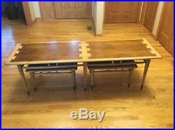 VINTAGE MID CENTURY LANE ACCLAIM SERIES RARE BENCH/COFFEE TABLE With FOOTSTOOLS