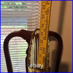 VTG LE Smith Large 24Amber Glass Swung Floor Vase MCM. Panel. Rare. Stunning VTG LE Smith Large 24Amber Glass Swung Floor Vase MCM. Panel. Rare. Stunning