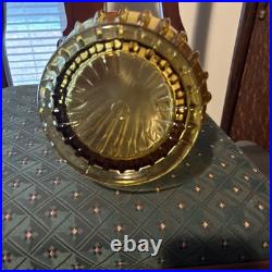 VTG LE Smith Large 24Amber Glass Swung Floor Vase MCM. Panel. Rare. Stunning VTG LE Smith Large 24Amber Glass Swung Floor Vase MCM. Panel. Rare. Stunning