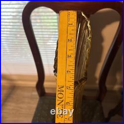 VTG LE Smith Large 24Amber Glass Swung Floor Vase MCM. Panel. Rare. Stunning VTG LE Smith Large 24Amber Glass Swung Floor Vase MCM. Panel. Rare. Stunning