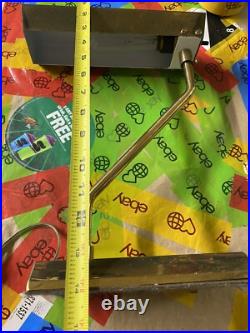 VTG MCM Asymmetric Brass Desk Lamp Rare Patina 14x10 Offset Mid Century Modern