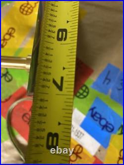 VTG MCM Asymmetric Brass Desk Lamp Rare Patina 14x10 Offset Mid Century Modern