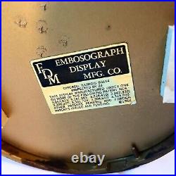 VTG MCM Embosograph Table Lamps RARE Pair Bronze/Gold 1968 15 PatPend WORKING