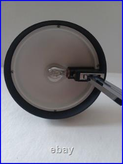 VTG MCM Lightolier Chrome Desk Lamp Black Base. VERY RARE