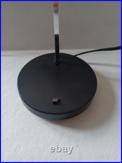 VTG MCM Lightolier Chrome Desk Lamp Black Base. VERY RARE