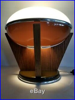 VTG MCM Mid Century Modern Table Lamp Light Ovni Space Atomic Flying Saucer Rare