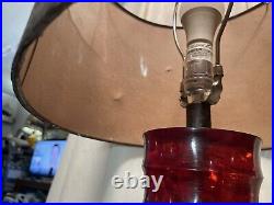 VTG Mid Century MODERN Acrylic FRACTAL Resin TABLE Lamp RARE