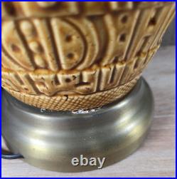 VTG Mid Century Modern Brutalist Glyph Lamp Aztec Style Relief Sculpture RARE