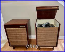 VTG Mid-Century Modern Columbia 2 Piece Hi-Fi Console Model 680 RARE
