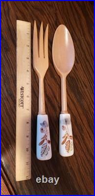VTG Mid Century Modern Mushroom Pattern Ceramic Serving Set 13 Pieces VERY RARE
