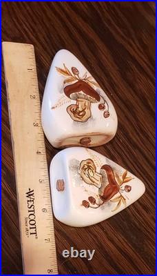 VTG Mid Century Modern Mushroom Pattern Ceramic Serving Set 13 Pieces VERY RARE