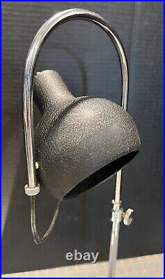 VTG Mid-Century Modern Table Desk Lamp Spot Black Spotlight Adjustable Arc Rare