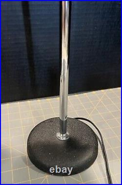 VTG Mid-Century Modern Table Desk Lamp Spot Black Spotlight Adjustable Arc Rare