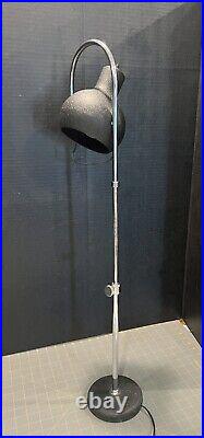 VTG Mid-Century Modern Table Desk Lamp Spot Black Spotlight Adjustable Arc Rare