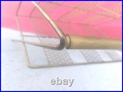 V. RARE Mid Century Modern Brass Finish Magazine Rack V. Strong SOLID WELDED