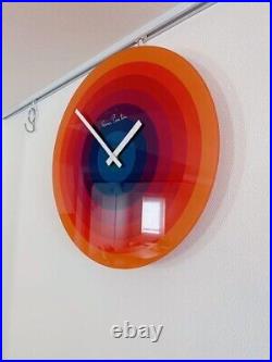 Verner Panton Wall Clock Mid Century Modern Glass Rare vintage
