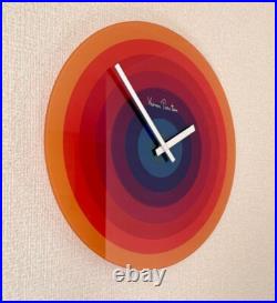 Verner Panton Wall Clock Mid Century Modern Glass Rare vintage Japan