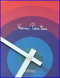 Verner Panton Wall Clock Mid Century Modern Glass Rare vintage Japan