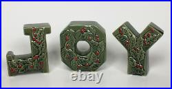 Very RARE Vintage Japan Ceramic Christmas JOY Letter Set MCM Midcentury Modern