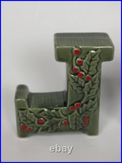 Very RARE Vintage Japan Ceramic Christmas JOY Letter Set MCM Midcentury Modern