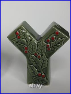 Very RARE Vintage Japan Ceramic Christmas JOY Letter Set MCM Midcentury Modern