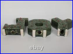 Very RARE Vintage Japan Ceramic Christmas JOY Letter Set MCM Midcentury Modern