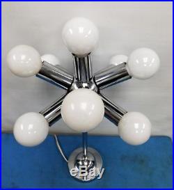 Very Rare Atomic Space Age Sputnik Chrome Table Lamp Ball Mid Century Modernist