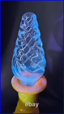 Very Rare Imperial Glass Mid Century Modern MCM Decanters Orange & Opaque Yellow