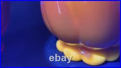 Very Rare Imperial Glass Mid Century Modern MCM Decanters Orange & Opaque Yellow