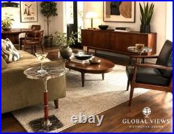 Very Rare Pair Of Mid-Centry Modern Global Views Marble Martini Table