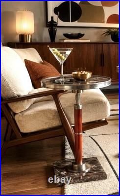 Very Rare Pair Of Mid-Centry Modern Global Views Marble Martini Table
