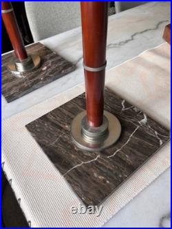 Very Rare Pair Of Mid-Centry Modern Global Views Marble Martini Table